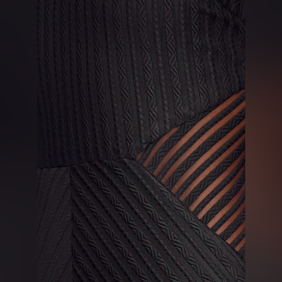 LULU’S Your Year Black Ribbed Bodycon Trumpet Midi Dress Size XL NWT - Picture 4 of 16